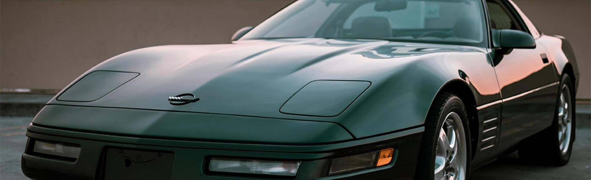 C4 Corvette with a sunset