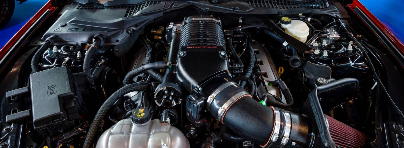 engine-of-the-ford-mustang-gt-v8-supercharged